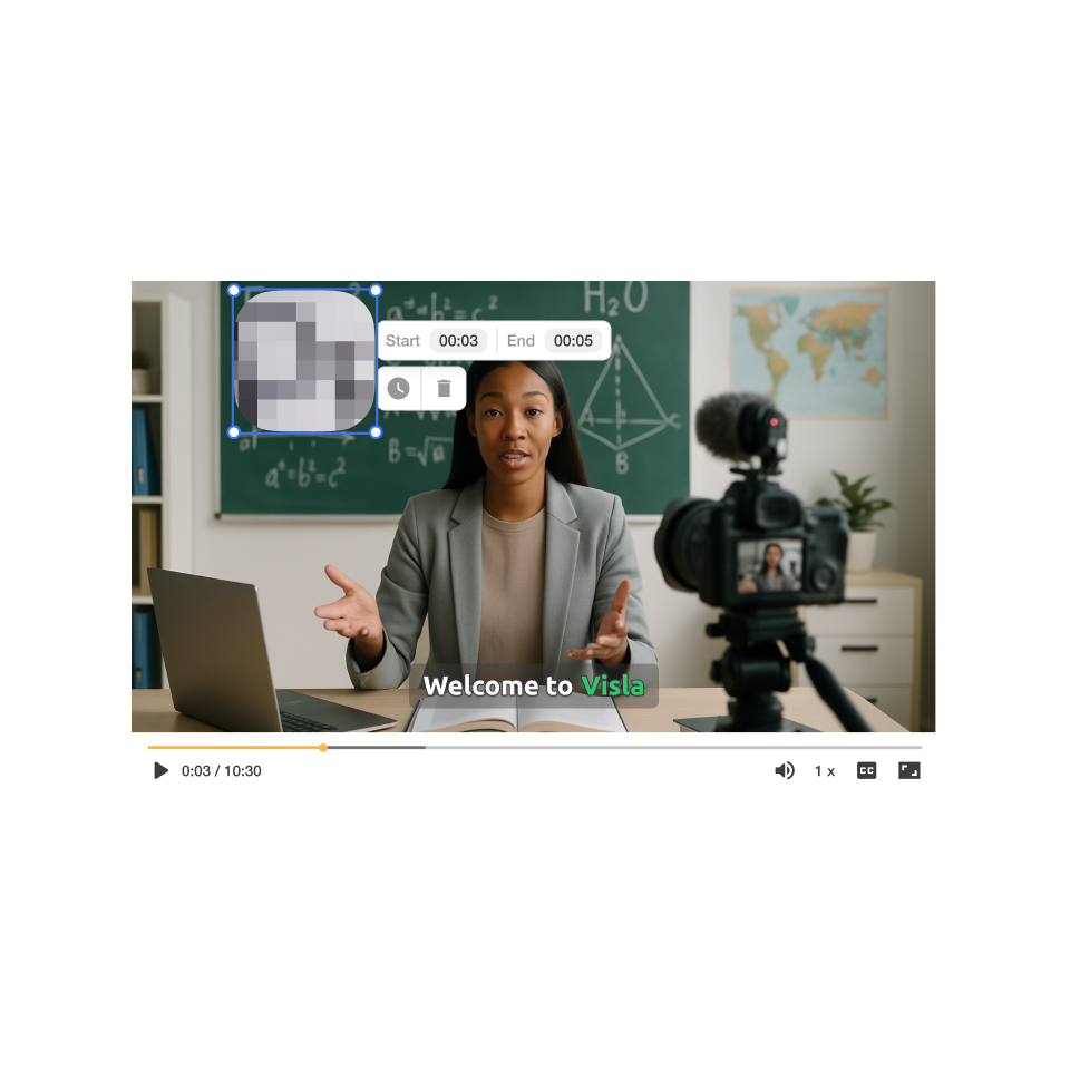 Step 3 — Adjusting size, duration, and strength in the school video blur tool for FERPA-aligned sharing